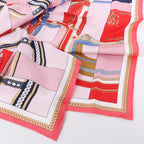 Hermès Carré 90 "LA BERLINE BAYADERE" Silk handkerchief in Pink