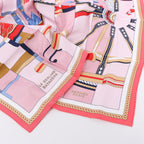 Hermès Carré 90 "LA BERLINE BAYADERE" Silk handkerchief in Pink