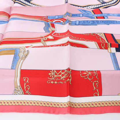 Hermès Carré 90 "LA BERLINE BAYADERE" Foulard 100% Soie en Rose