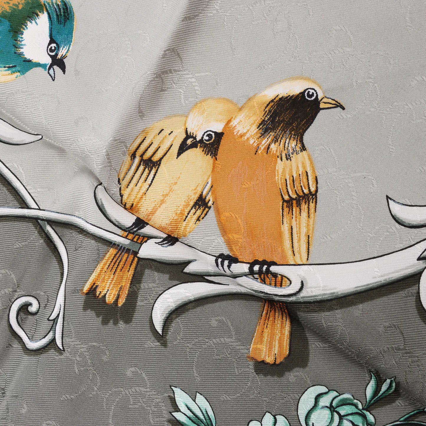 Hermès Carré 90 "LA CLE des CHAMPS" Silk handkerchief in Beige