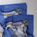 Hermès Carré 90 "LA CLE des CHAMPS" Silk handkerchief in Blue