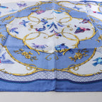 Hermès Carré 90 "LA CLE des CHAMPS" Silk handkerchief in Blue