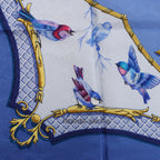 Hermès Carré 90 "LA CLE des CHAMPS" Silk handkerchief in Blue