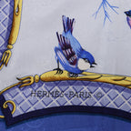 Hermès Carré 90 "LA CLE des CHAMPS" Silk handkerchief in Blue
