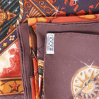Hermès Carré 90 "LA MAGIE" Silk handkerchief in Brown