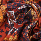 Hermès Carré 90 "LA MAGIE" Silk handkerchief in Brown