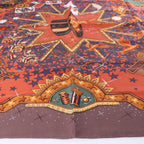 Hermès Carré 90 "LA MAGIE" Silk handkerchief in Brown