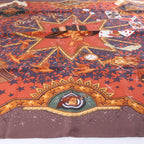 Hermès Carré 90 "LA MAGIE" Silk handkerchief in Brown