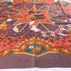 Hermès Carré 90 "LA MAGIE" Silk handkerchief in Brown