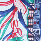 Hermès Carré 90 "LA MARCHE Du ZAMBEZE" Silk handkerchief in Blue