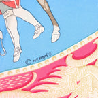 Hermès Carré 90 "LA PRESENTATION" Silk handkerchief in Burgundy