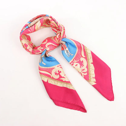 Hermès Carré 90 „LA PRESENTATION“ Seidentaschentuch in Burgunderrot