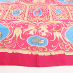 Hermès Carré 90 "LA PRESENTATION" Silk handkerchief in Burgundy