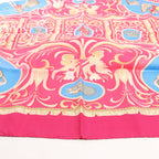 Hermès Carré 90 "LA PRESENTATION" Silk handkerchief in Burgundy