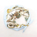 Hermès Carré 90 "LA PROMENADE DE LONGCHAMPS" Silk handkerchief in Blue