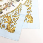 Hermès Carré 90 "LA PROMENADE DE LONGCHAMPS" Silk handkerchief in Blue