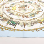 Hermès Carré 90 "LA PROMENADE DE LONGCHAMPS" Silk handkerchief in Blue