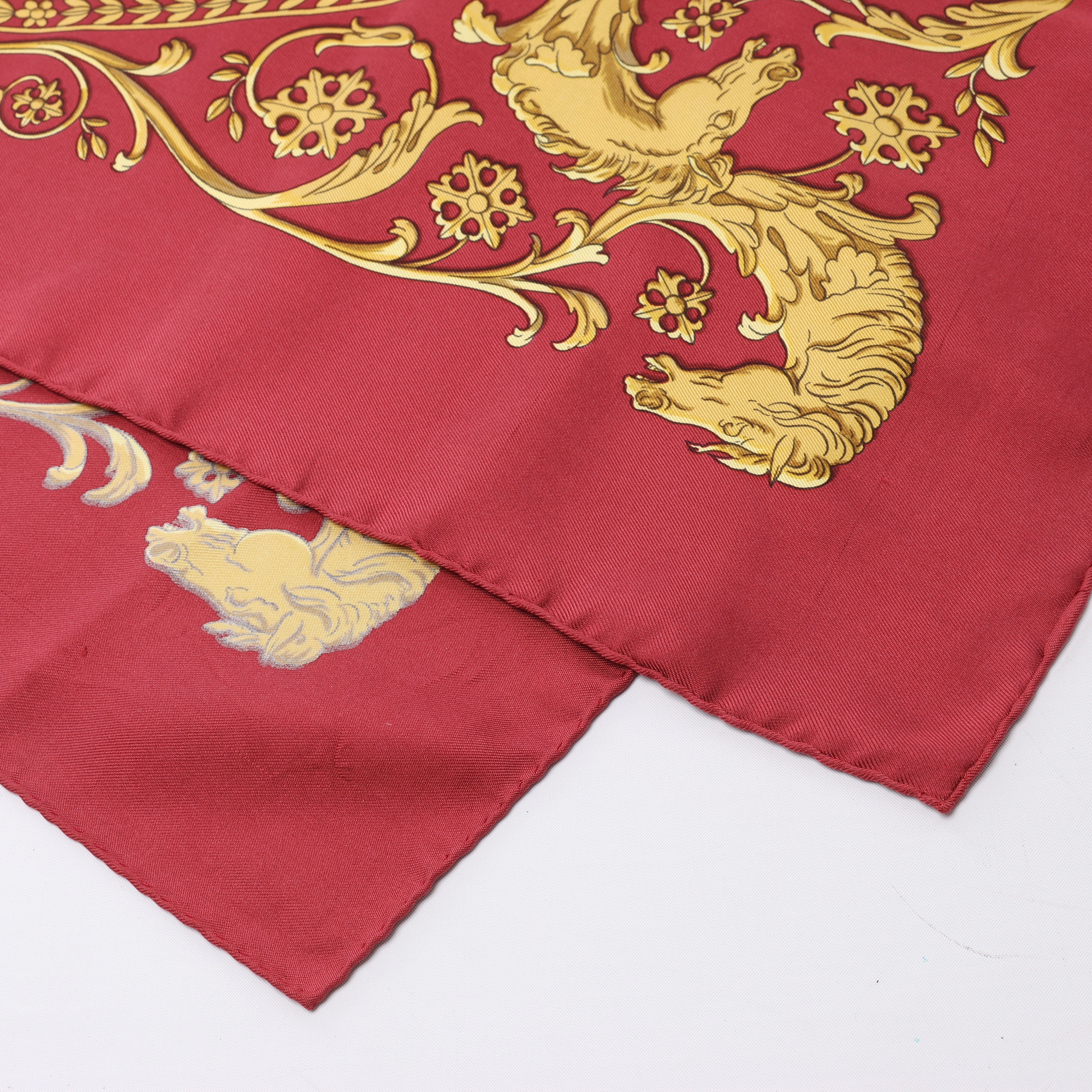 Hermès Carré 90 "LA PROMENADE DE LONGCHAMPS" Pañuelo 100% Seda Crudo
