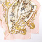 Hermès Carré 90 "LA PROMENADE DE LONGCHAMPS" 100% Silk Scarf in Pink