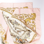 Hermès Carré 90 "LA PROMENADE DE LONGCHAMPS" 100% Silk Scarf in Pink