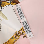 Hermès Carré 90 "LA PROMENADE DE LONGCHAMPS" Silk handkerchief in Pink