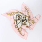 Hermès Carré 90 "LA PROMENADE DE LONGCHAMPS" Silk handkerchief in Pink