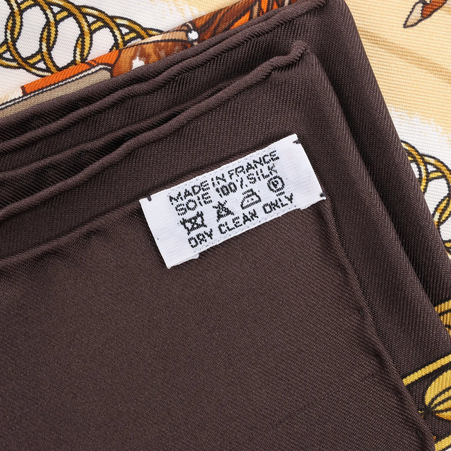 Hermès Carré 90 "LA PROMENADE DE LONGCHAMPS" Silk handkerchief in Brown