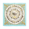 Hermès Carré 90 "LA PROMENADE DE LONGCHAMPS" Silk handkerchief in Blue