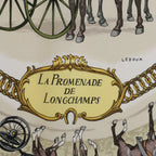 Hermès Carré 90 "LA PROMENADE DE LONGCHAMPS" Silk handkerchief in Blue
