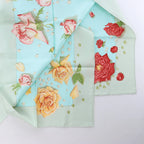 Hermès Carré 90 "LA ROSEE" Silk handkerchief in Blue