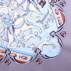 Hermès Carré 90 "LA VIE a CHEVAL" Silk handkerchief in Brown x Blue