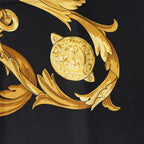 Hermès Carré 90 "LE MORS A LA CONETABLE" Silk handkerchief in Black x Gold