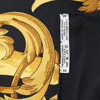 Hermès Carré 90 "LE MORS A LA CONETABLE" Silk handkerchief in Black x Gold