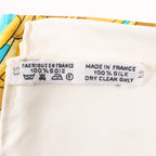Hermes Carré 90 "LE MORS A LA CONETABLE" Silk handkerchief in Yellow