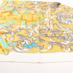 Hermes Carré 90 "LE MORS A LA CONETABLE" Silk handkerchief in Yellow