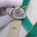 Hermès Carré 90 "LE PHILATELISTE DU FAUBOURG" Silk handkerchief in Green