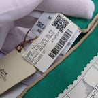 Hermès Carré 90 "LE PHILATELISTE DU FAUBOURG" Silk handkerchief in Green