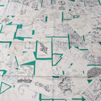 Hermès Carré 90 "LE PHILATELISTE DU FAUBOURG" Silk handkerchief in Green