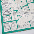 Hermès Carré 90 "LE PHILATELISTE DU FAUBOURG" Silk handkerchief in Green