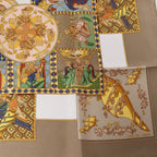 Hermès Carré 90 "LE TAROT" Silk handkerchief in Beige