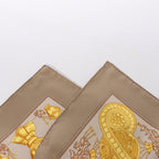 Hermès Carré 90 "LE TAROT" Silk handkerchief in Beige