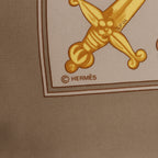 Hermès Carré 90 "LE TAROT" Silk handkerchief in Beige