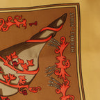 Hermès Carré 90 "LE TAROT" Silk handkerchief in Yellow