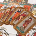 Hermès Carré 90 "LE TAROT" Silk handkerchief in Yellow