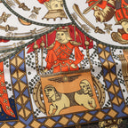 Hermès Carré 90 "LE TAROT" Silk handkerchief in Yellow