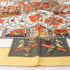 Hermès Carré 90 "LE TAROT" Silk handkerchief in Yellow