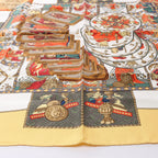 Hermès Carré 90 "LE TAROT" Silk handkerchief in Yellow