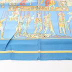Hermès Carré 90 "LE TEMPS des MARIONNETTES" Silk handkerchief in Blue