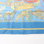 Hermès Carré 90 "LE TEMPS des MARIONNETTES" Silk handkerchief in Blue