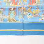 Hermès Carré 90 "LE TEMPS des MARIONNETTES" Silk handkerchief in Blue